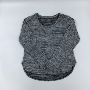 Reebok Women's Heathered Gray Long Sleeve Top L